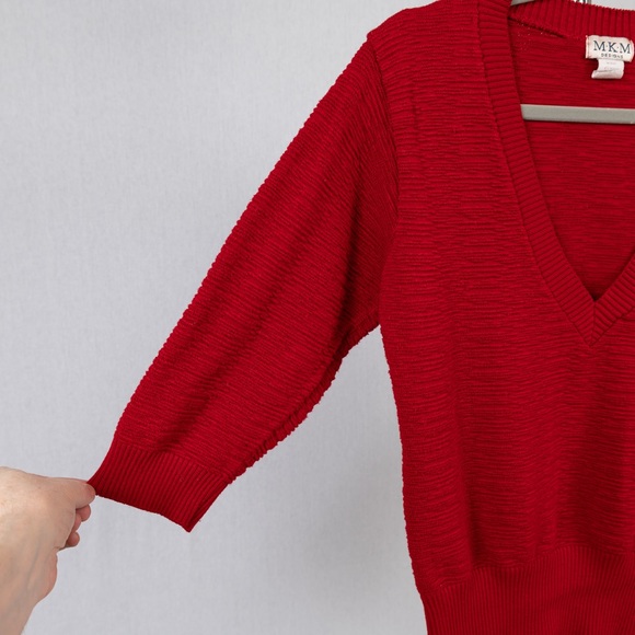 M.K.M Designs vintage red sweater size S - Picture 6 of 10